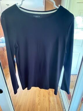Talbots Navy Long-Sleeve Crewneck Tee Sz. MP